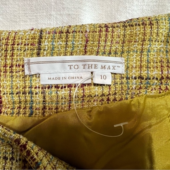 To The Max (NWOT) Women’s Tweed A-Line fully lined Skirt Size 10 - Picture 5 of 16
